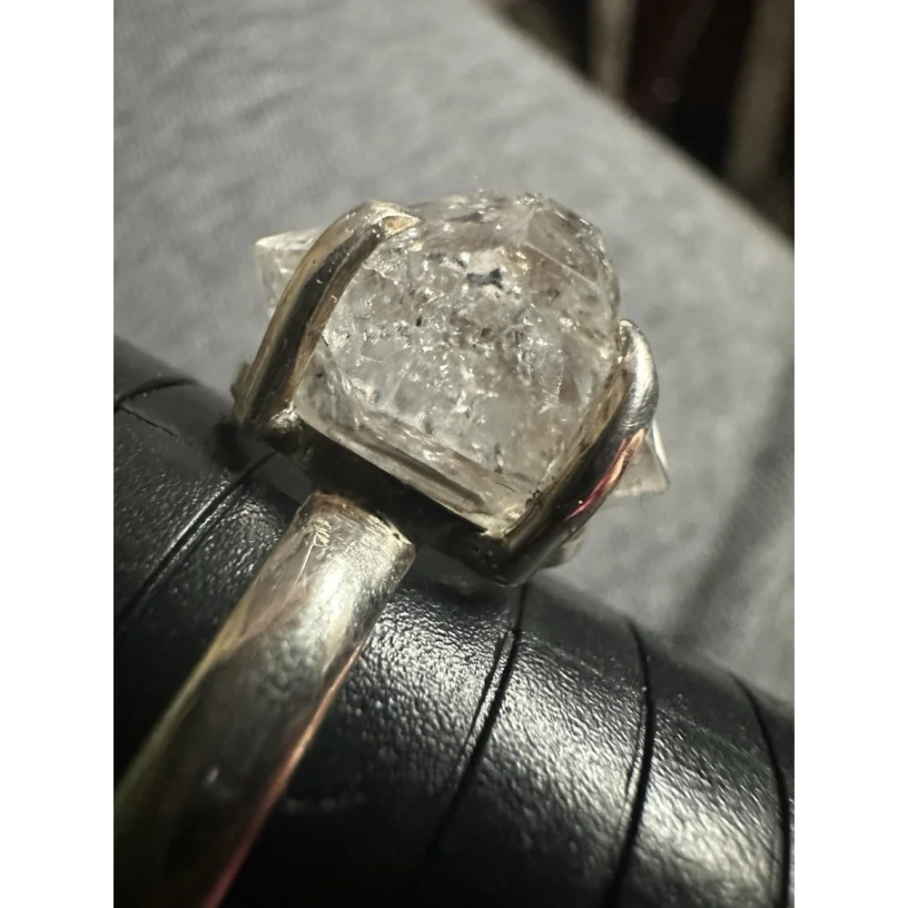 Big Herkimer Diamond Ring Sz 11 925 Sterling Silver Jewelry Mega Quartz Energy - Picture 2 of 11